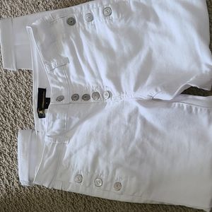 White denim crop jeans